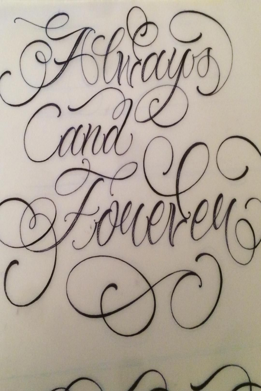 ALWAYS AND FOREVER  Tattoo lettering design, Hand lettering