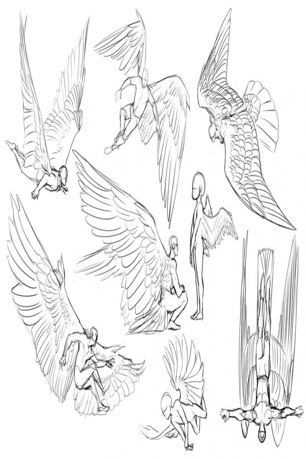 Angel sketches by Umbrace on DeviantArt