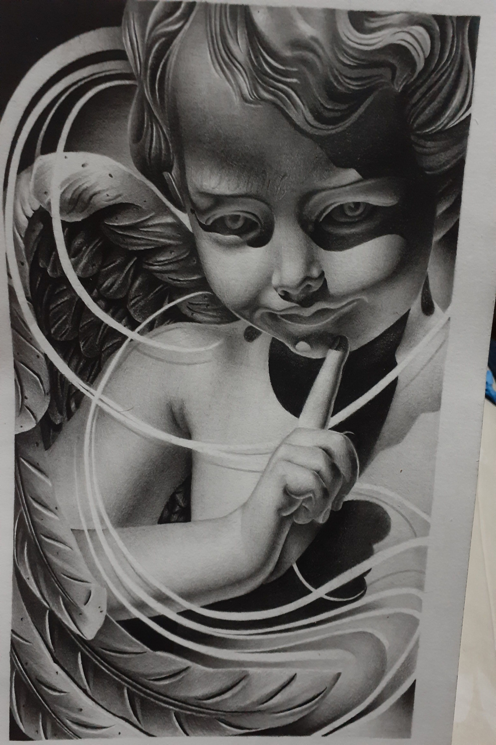 Angel tattoo  Cherub art, Cherub tattoo designs, Cherub tattoo