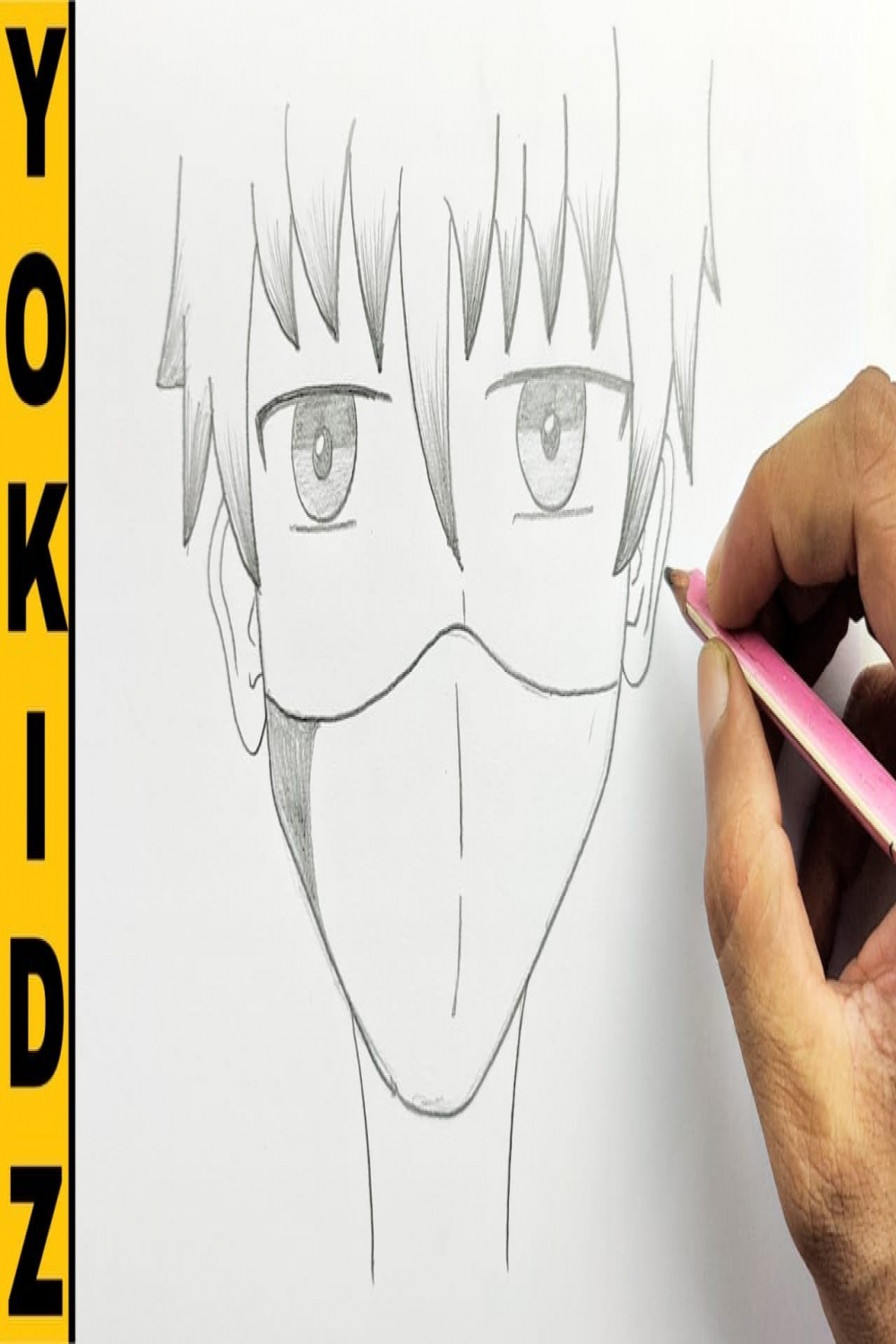 Anime Face Drawing Easy  How to draw with just a pencil anime face  drawing tutorial for beginners