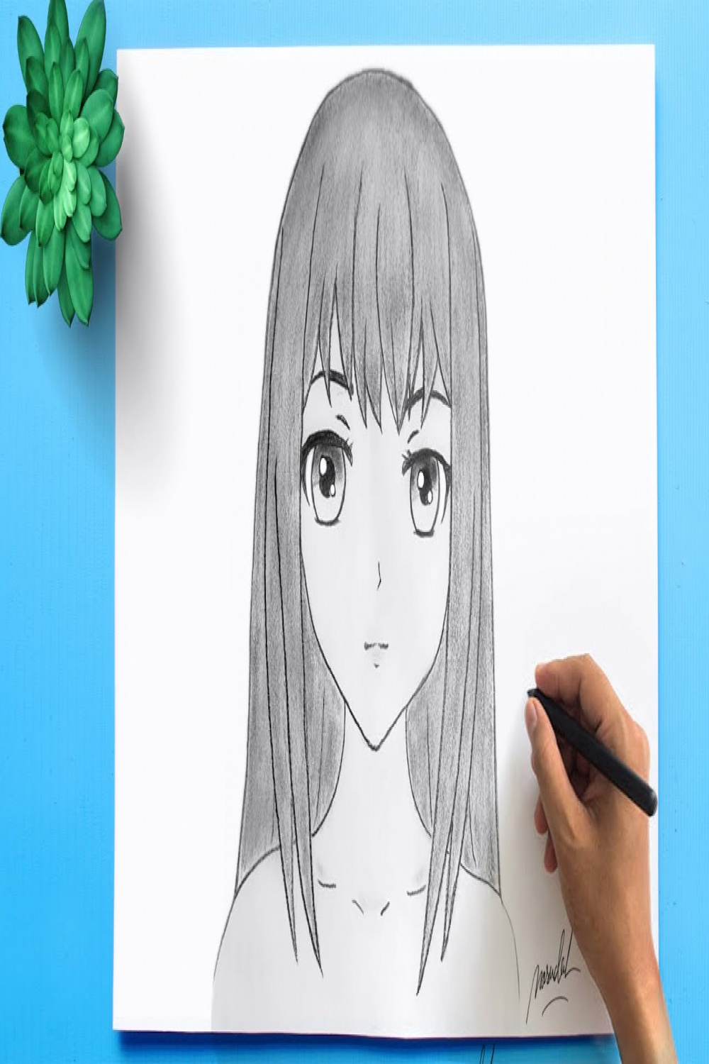 Anime Face Drawing Tutorial  How to Draw Anime Girl Face easy Step by Step
