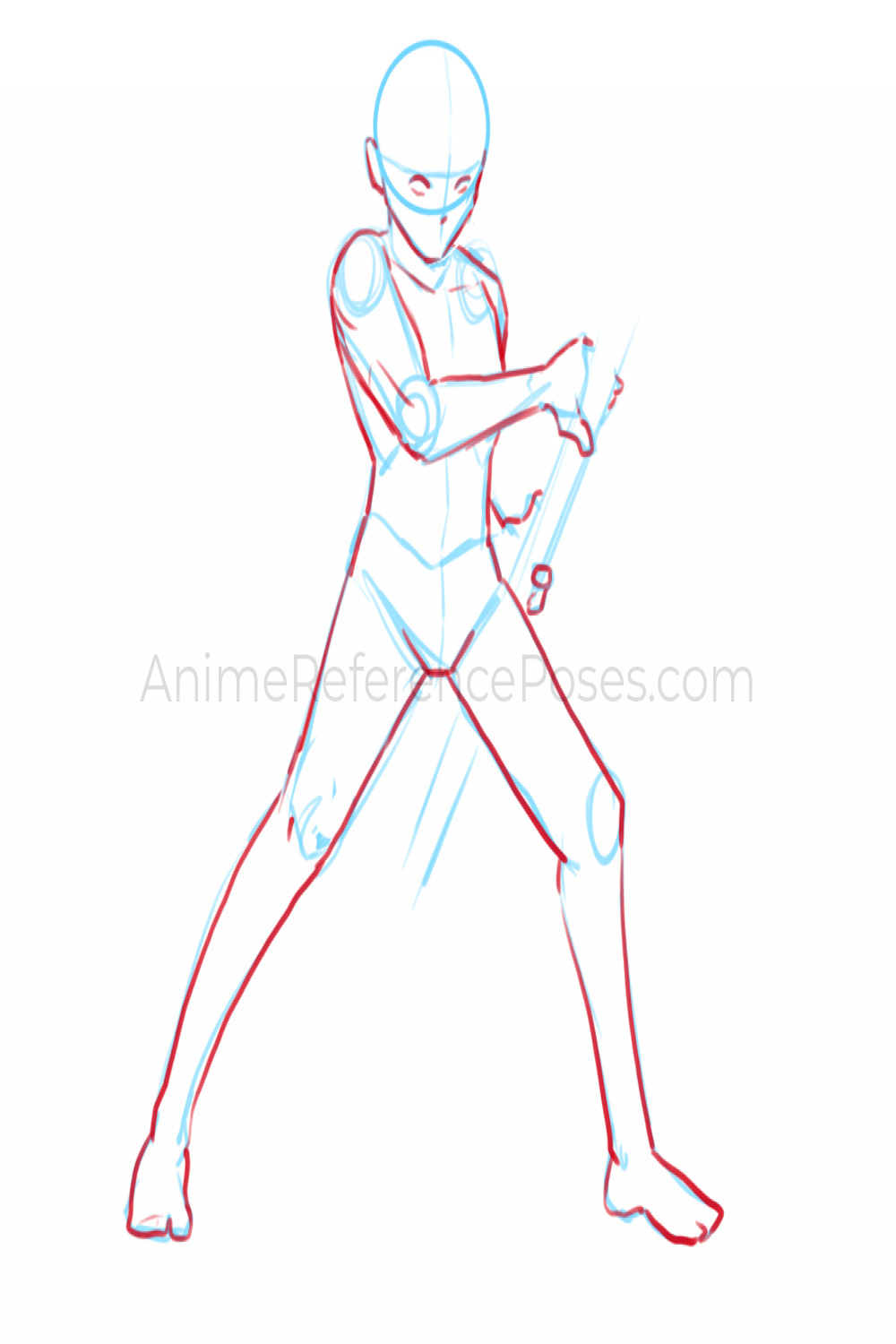 Anime Fighting Poses - Free Drawing References