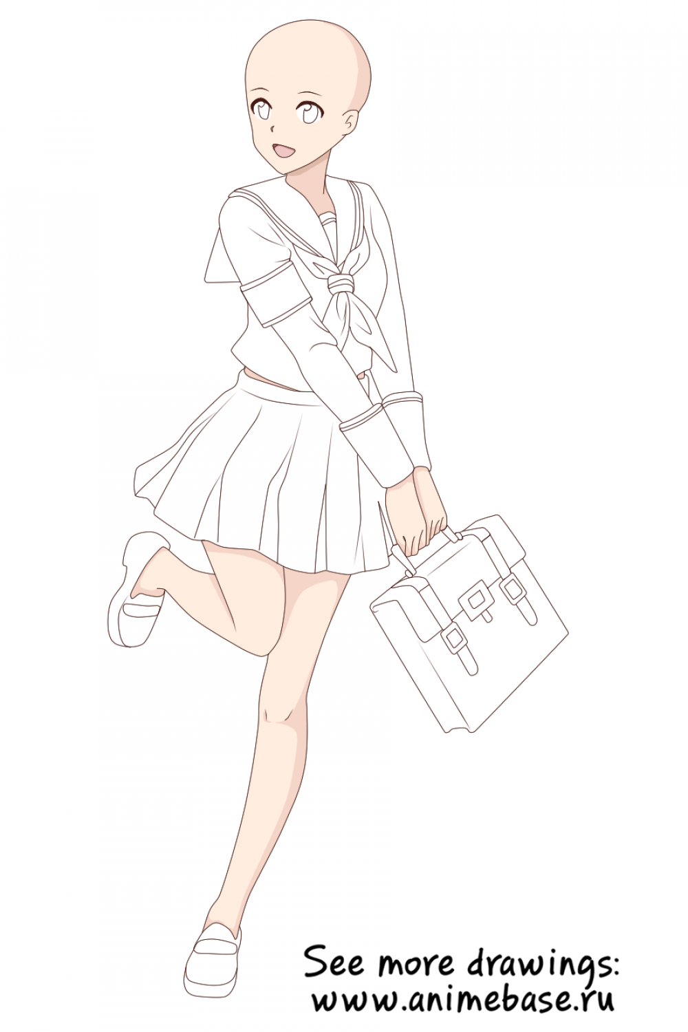 Аниме манекен в школьной форме  Anime poses reference, Anime base