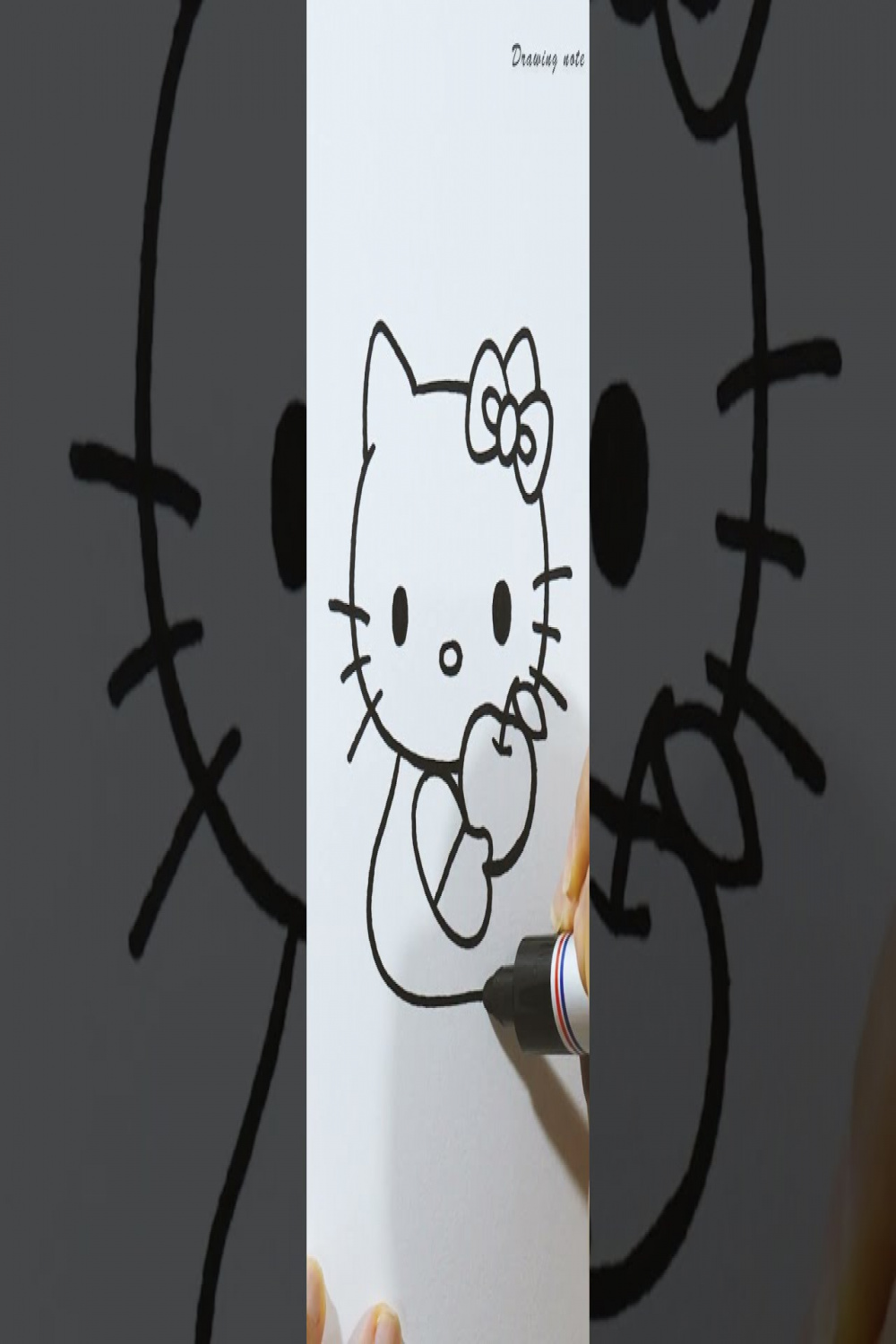 Apple Hello Kitty drawing 🍎 #shorts