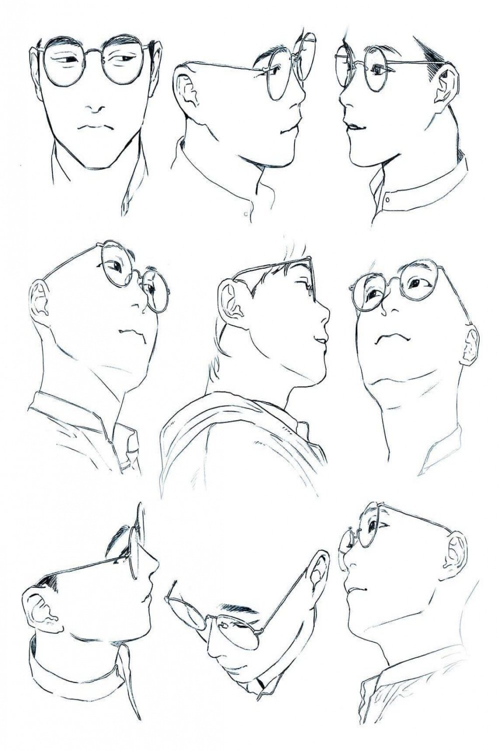 art_reference_tips on Instagram: “A reference for glasses persons
