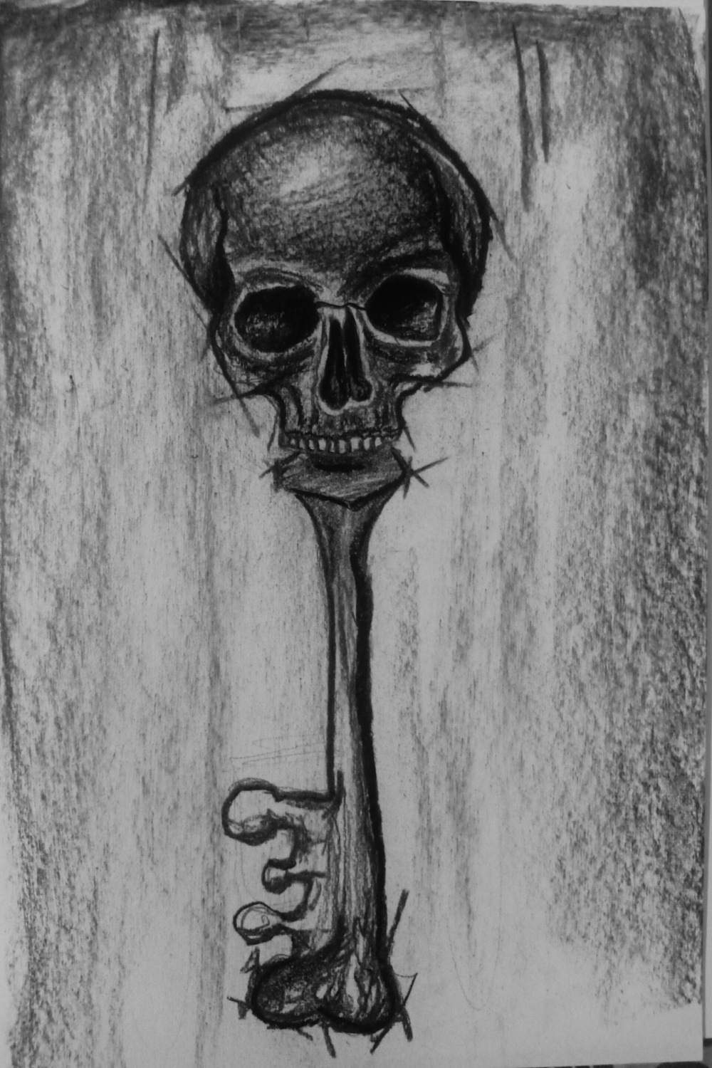 Skull Key Drawing