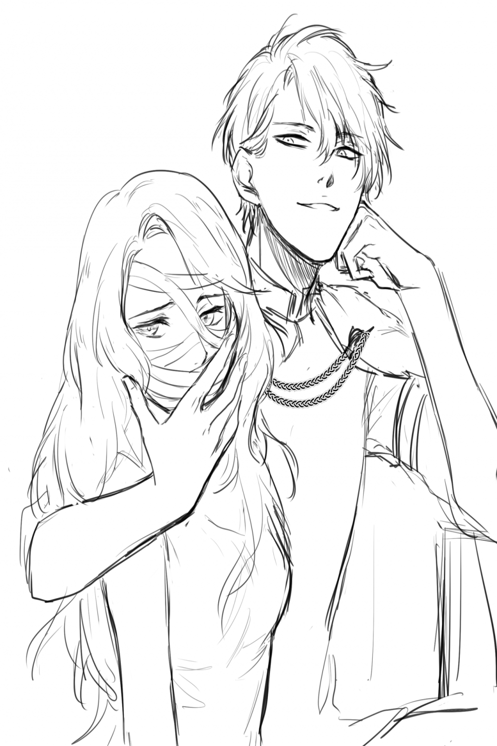 ASDFGHJKL//// : Photo  Couple poses drawing, Mystic messenger