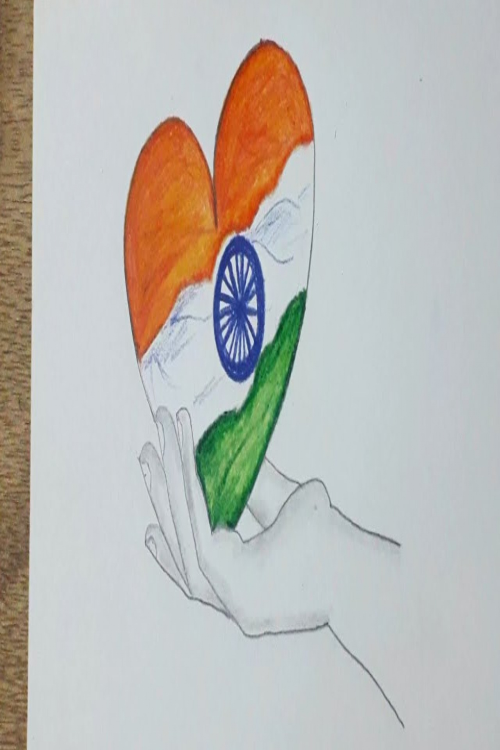 August drawing special love hand/independence day drawing