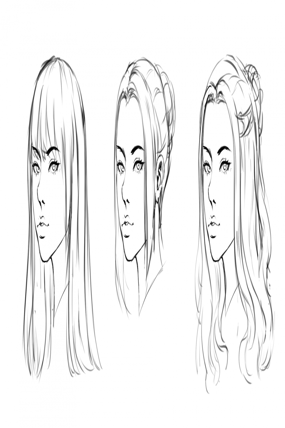 Basics of drawing hair by Tesscatt - Make better art  CLIP STUDIO