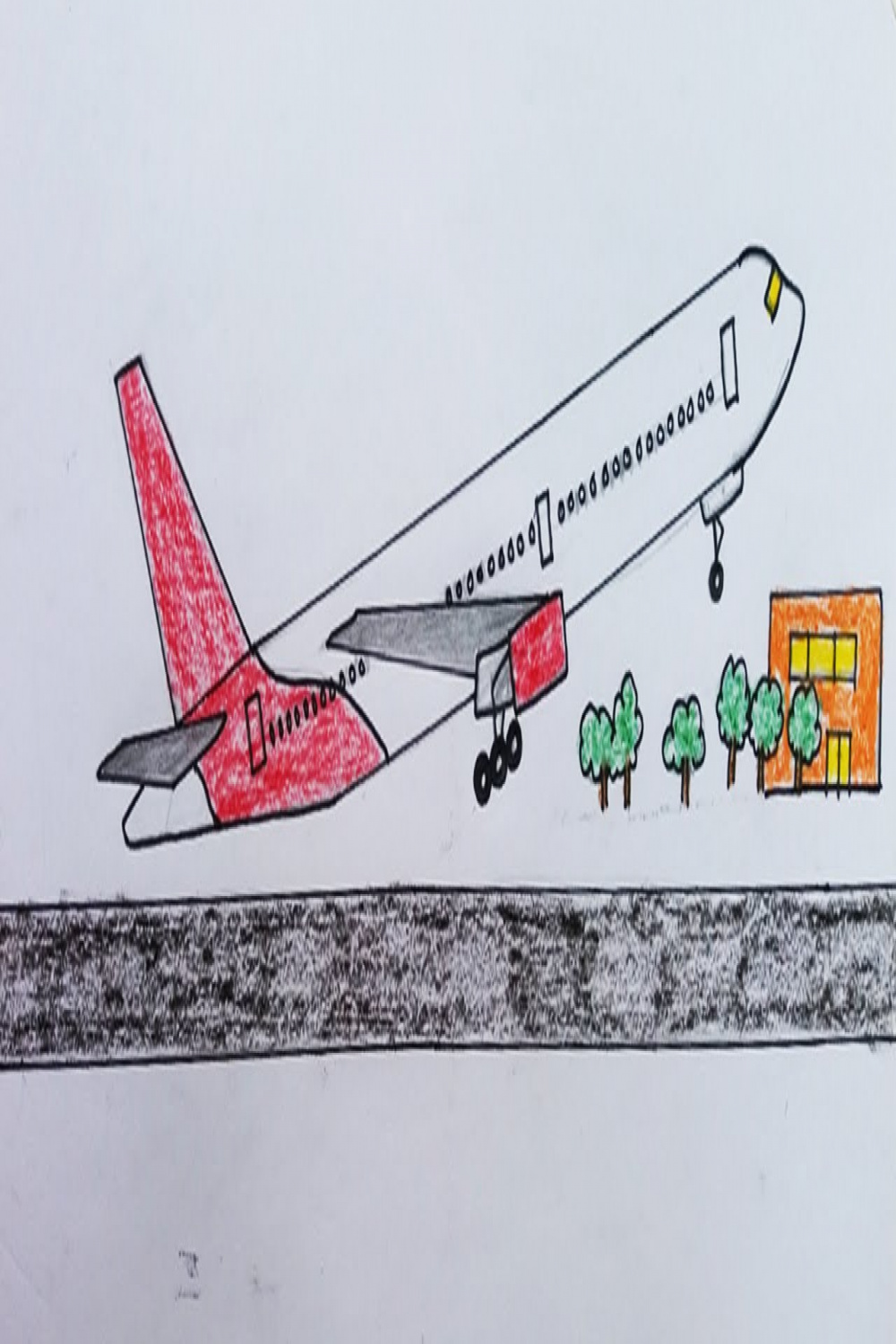 Boeing  plane drawing easy  How to draw a boeing  step by step  takeoff view