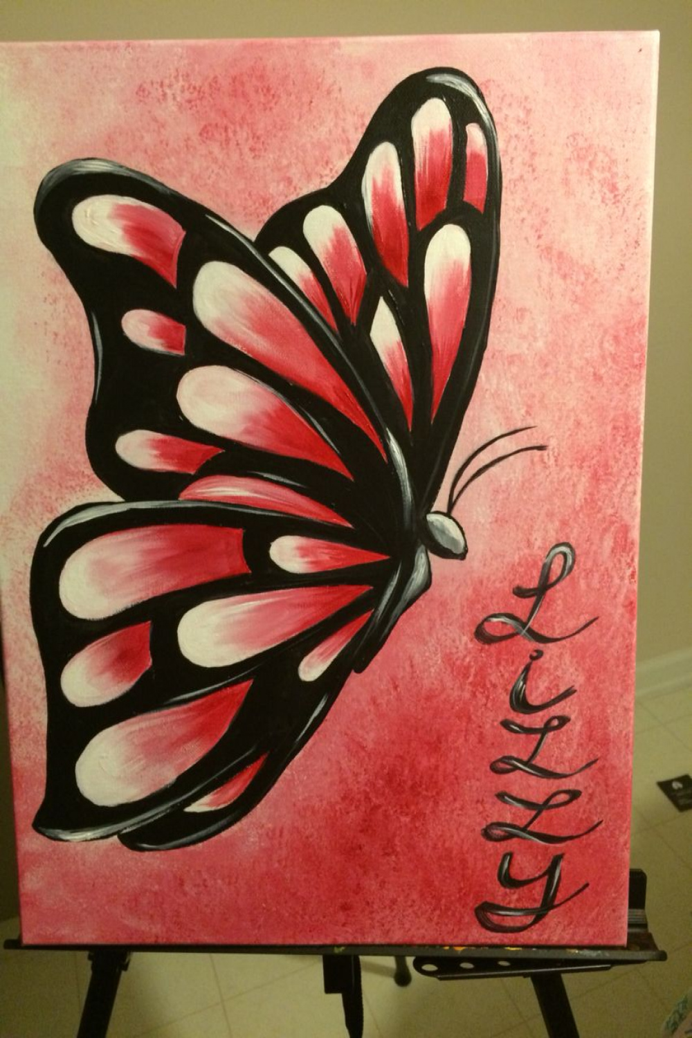 Butterfly acrylic painting for Lizzy