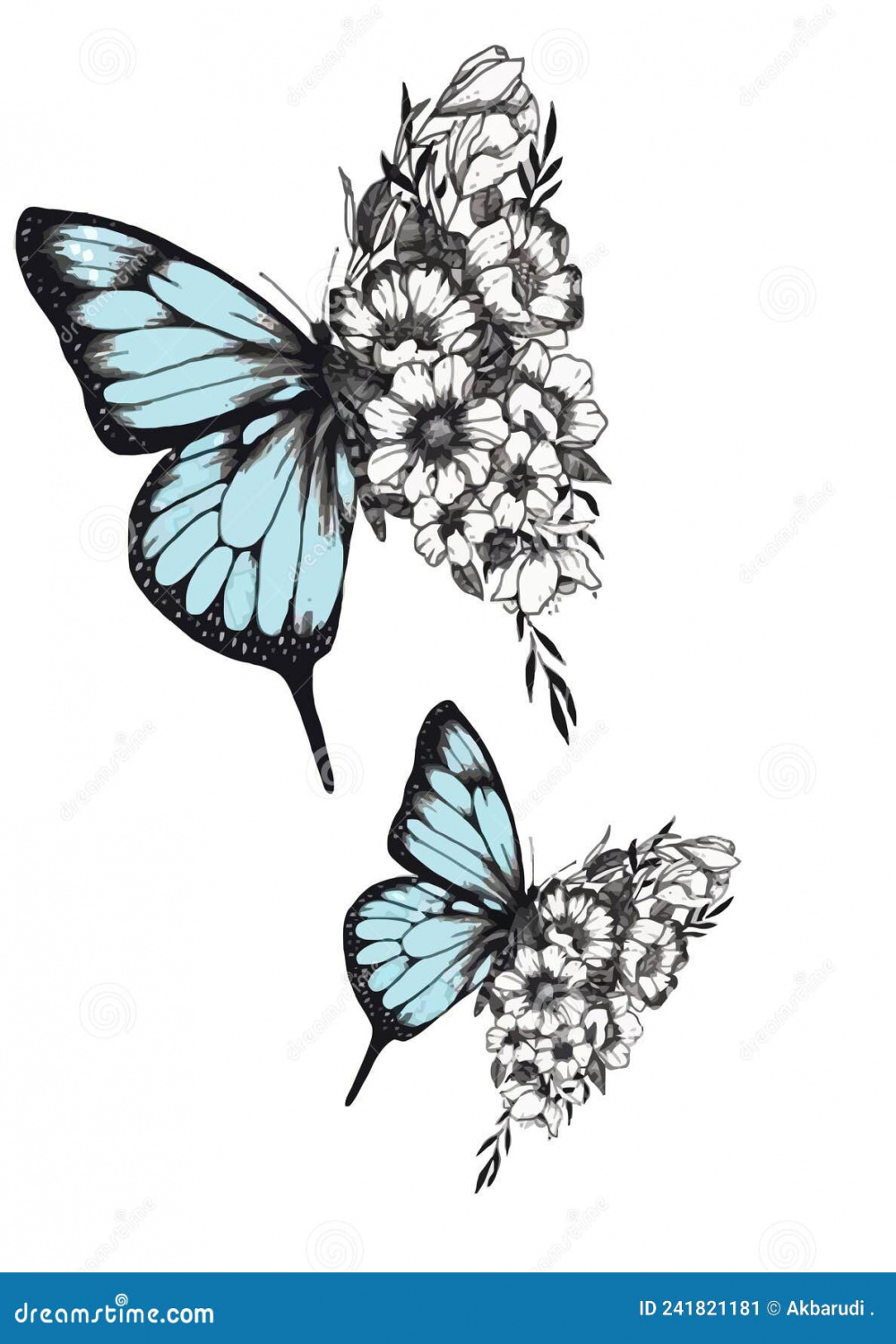 Butterfly Drawing Outline Aesthetic, Vector Unique Pattern, Sketch