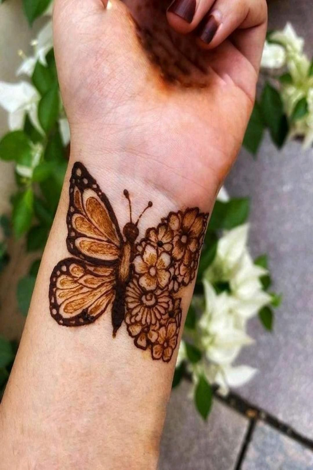 Butterfly mehendi designs🤎 in   Mehndi designs for hands