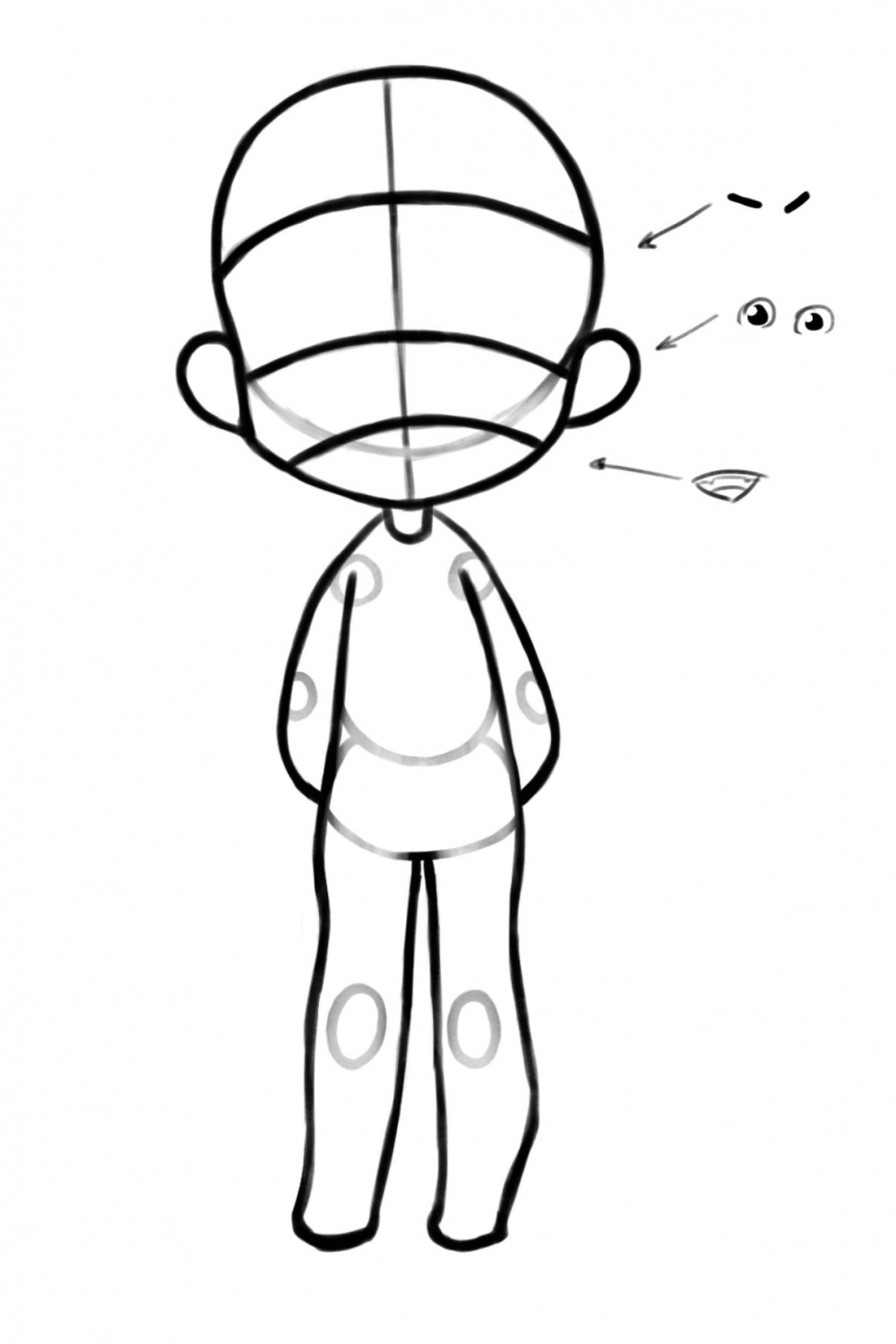 Chibi body deconstruction & drawing guidelines  Chibi drawings