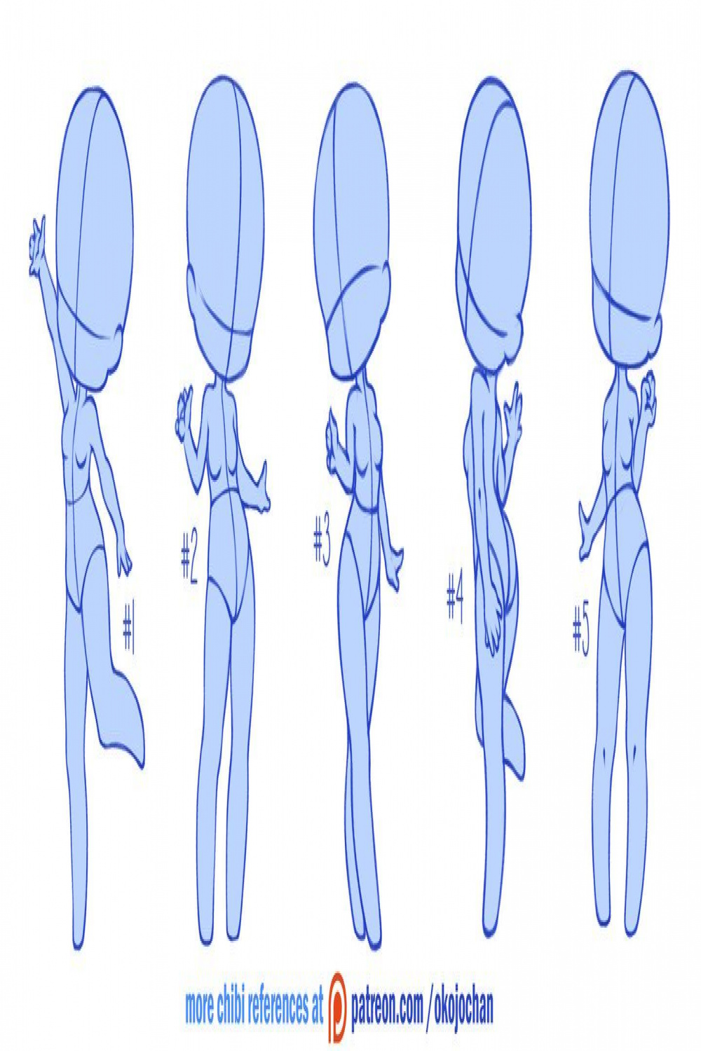 Chibi poses reference (chibi base set #) by Nukababe  Chibi body