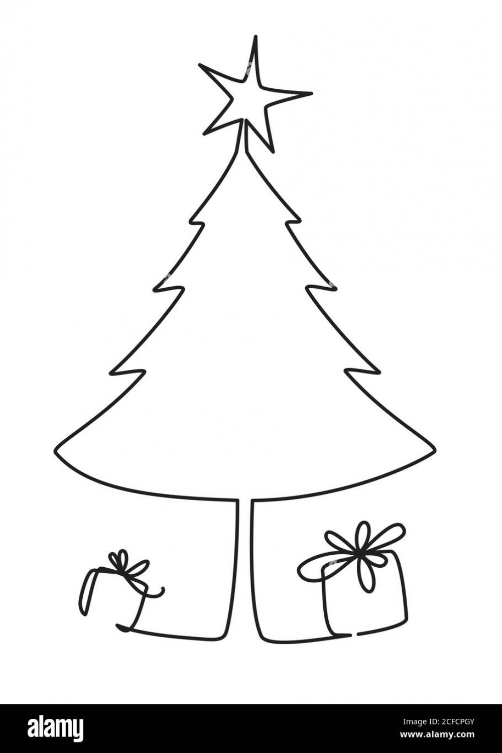 Christmas drawing Black and White Stock Photos & Images - Alamy