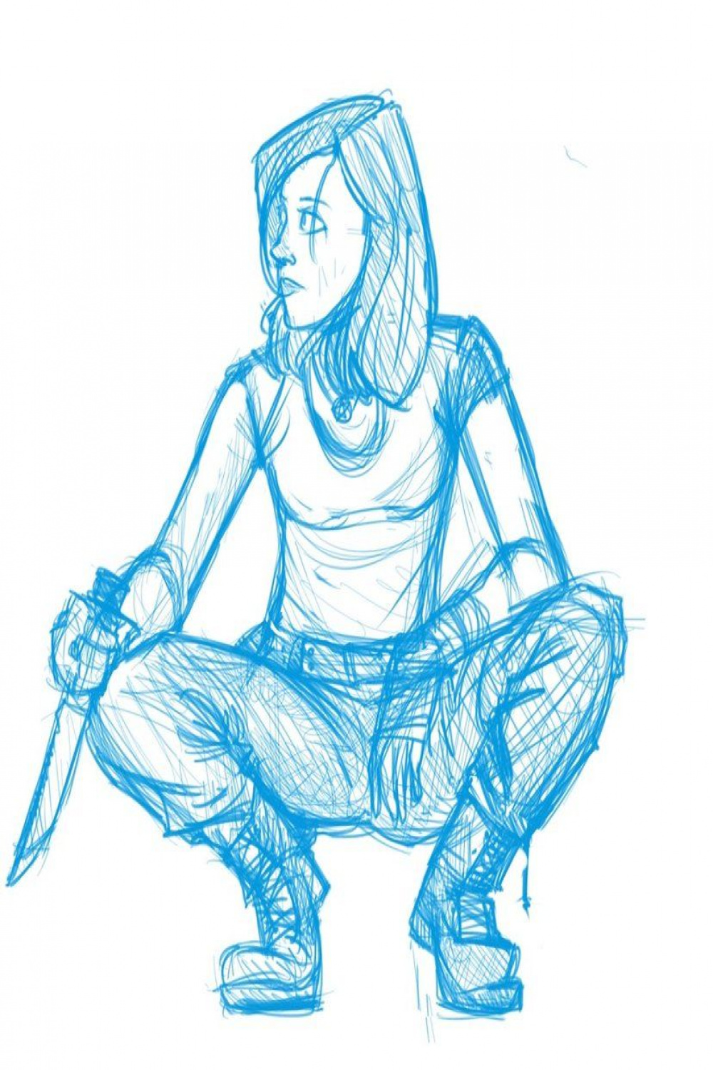 crouching drawing reference - Google Search  Art reference poses