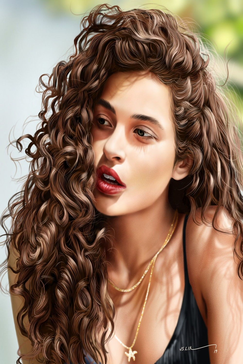 Curly hair, Jinsung Lim on ArtStation at https://www