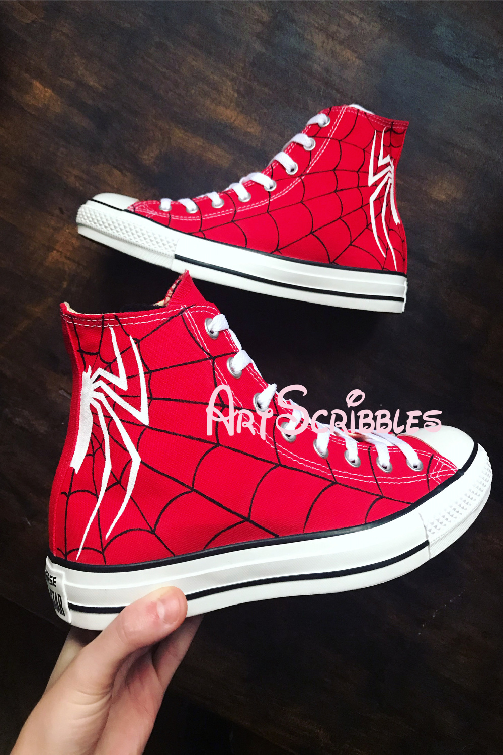 Custom Spiderman Logo Adult Converse - Etsy