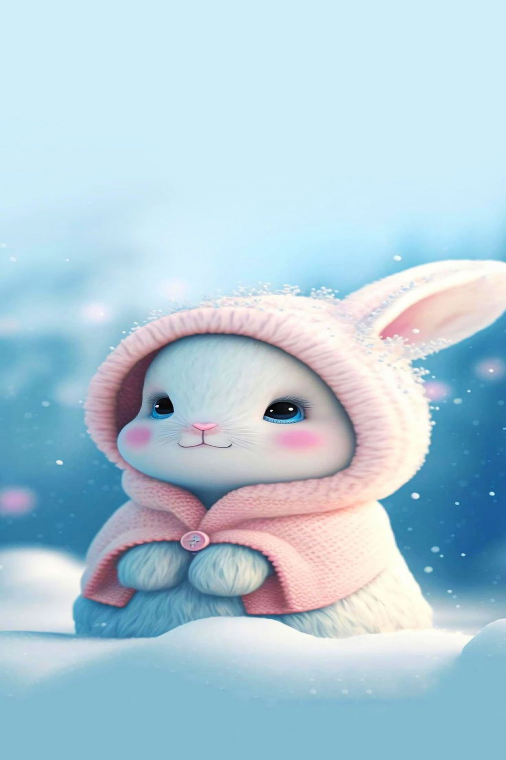 Cute Art Wallpaper  Rabbit HD/K Wallpaper  Fluffy Wallpaper