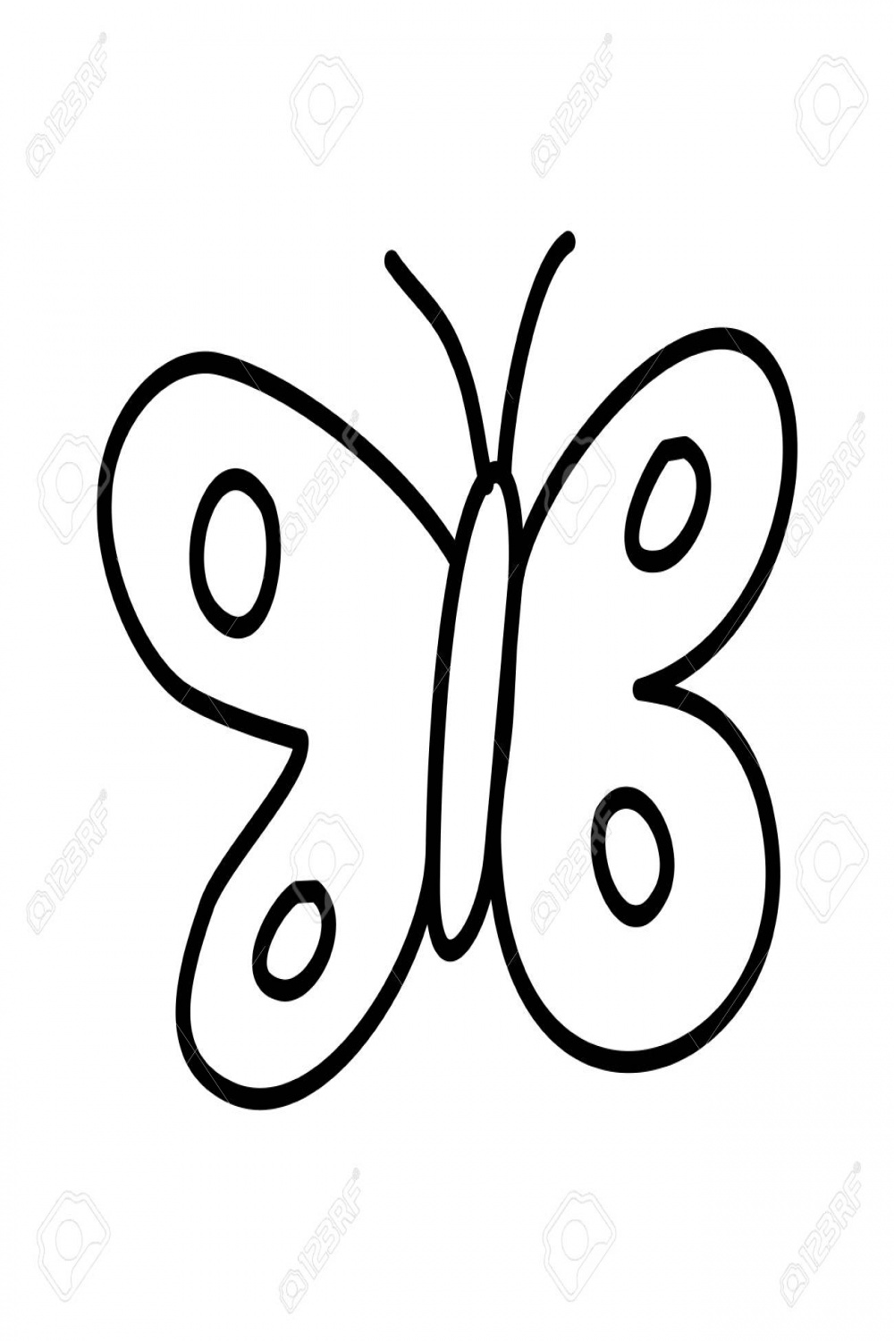 Cute Butterfly Drawing Icon Vector Illustration Design Royalty