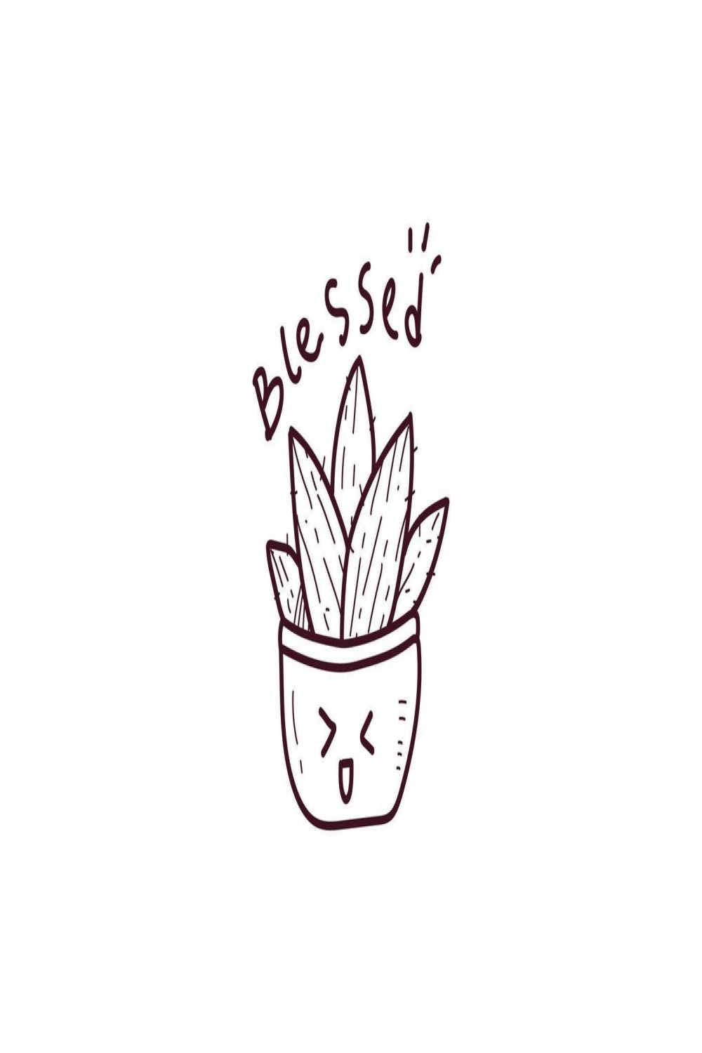 cute cactus sticker icon doodle lineart  Vector Art at Vecteezy