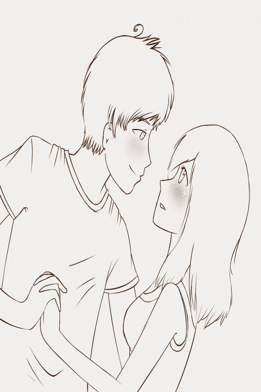 cute couple sketch by Grjon on deviantART  Cute love sketches