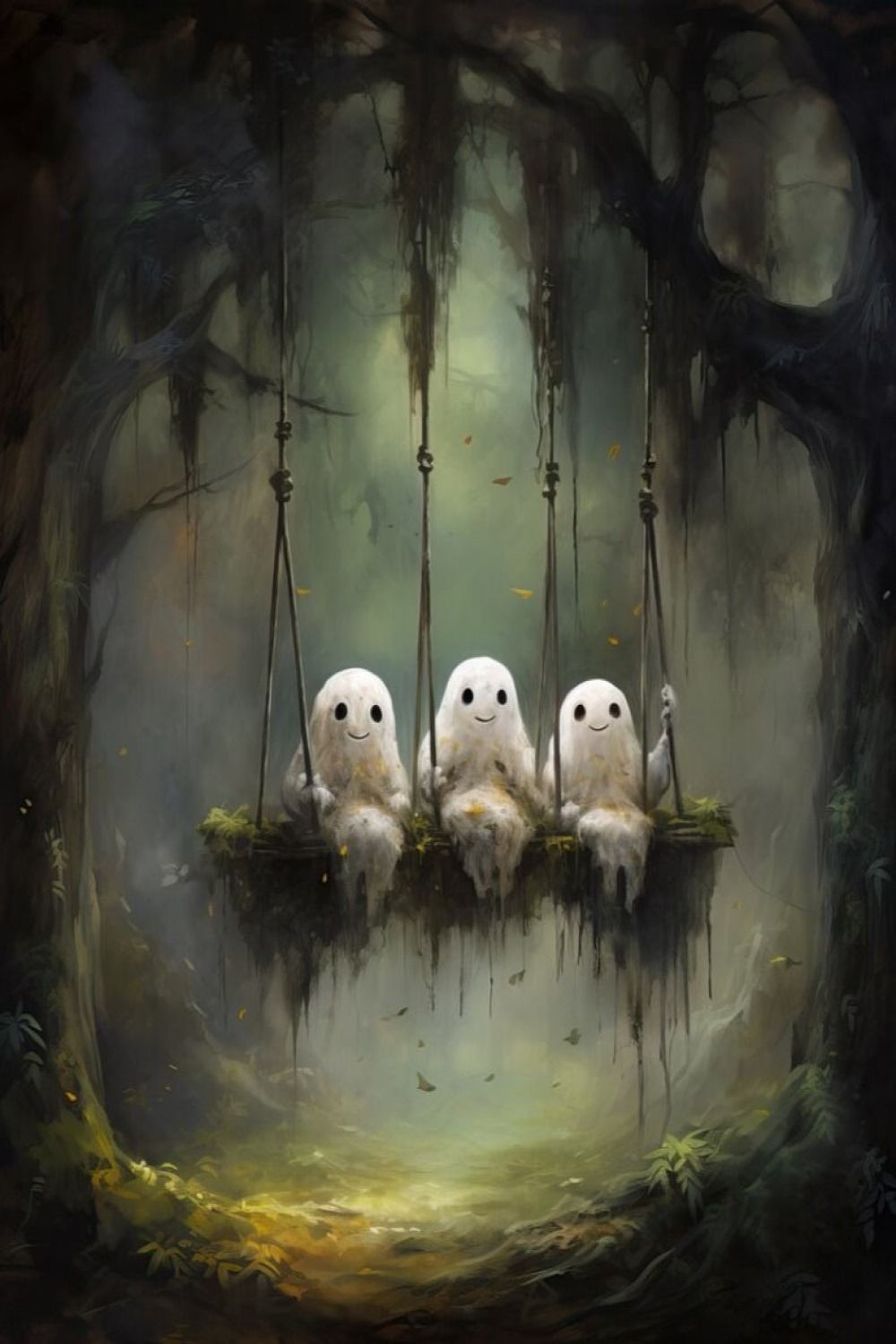 Cute Ghost Painting Victorian Gothic Cute Horror Creepy - Etsy in
