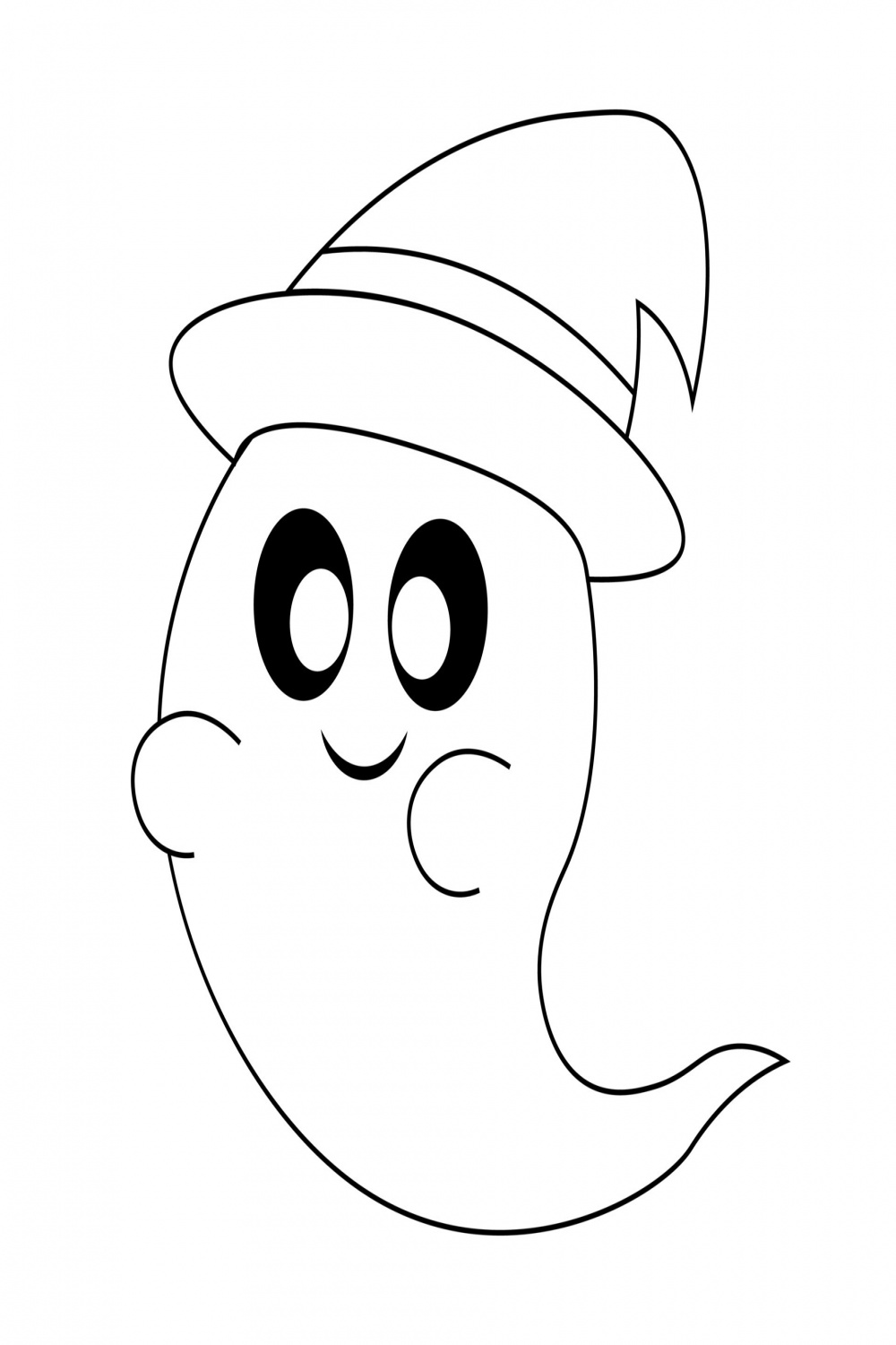 Cute Ghost with watch hat