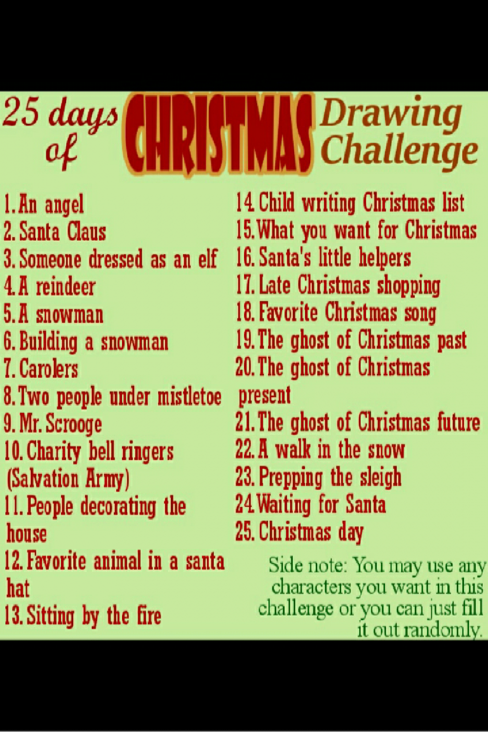 days of Christmas Drawing Challenge by Yone on DeviantArt