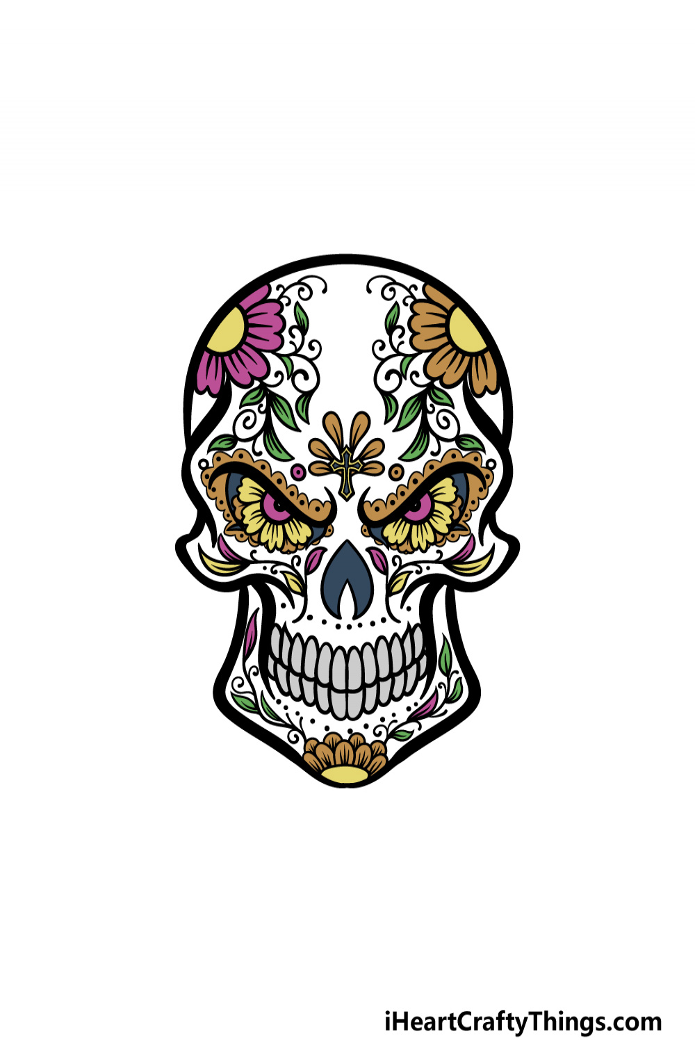 Dia De Los Muertos Drawing - How To Draw Dia De Los Muertos Step