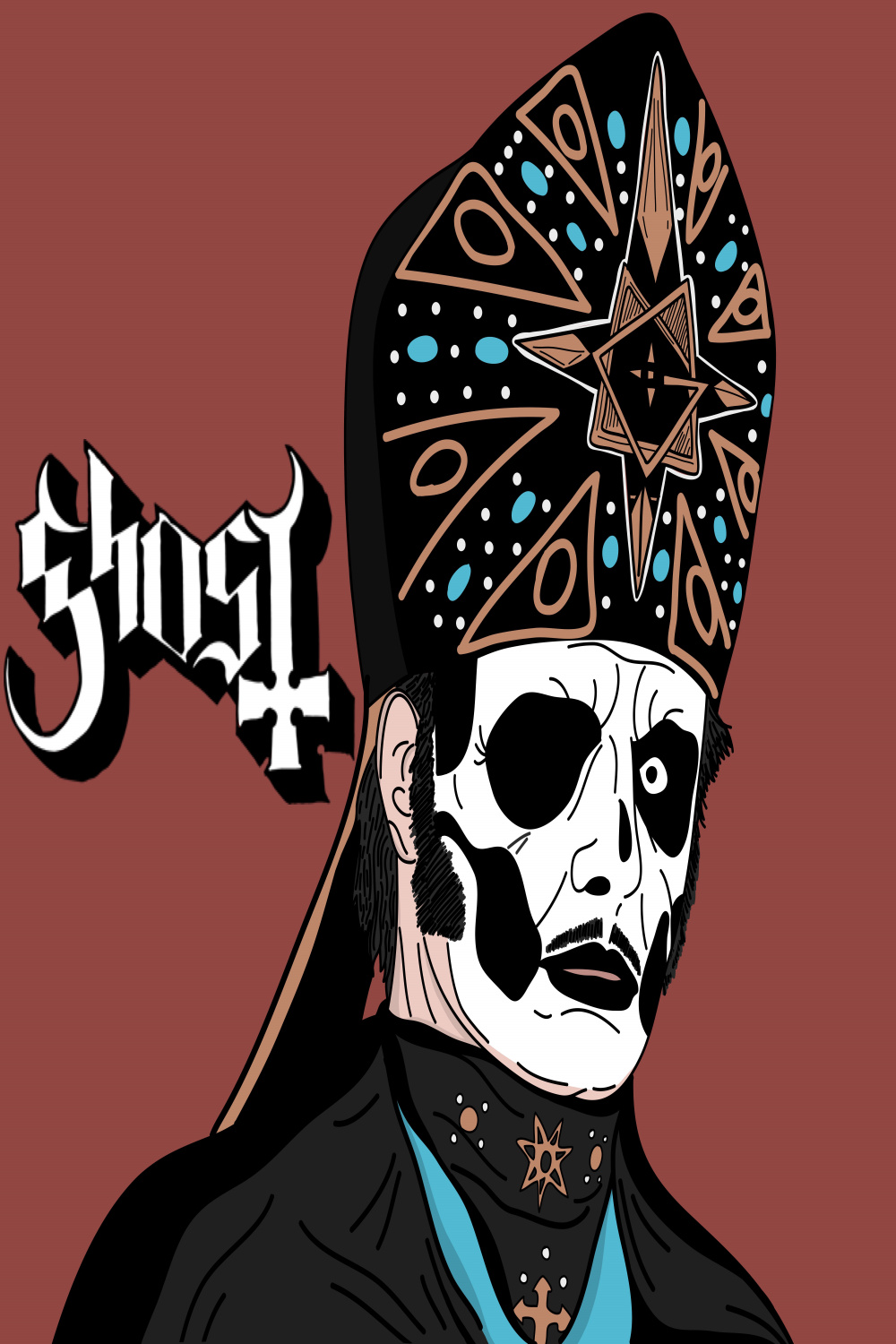 Digital Drawing of Papa IV I did yesterday :) : r/Ghostbc