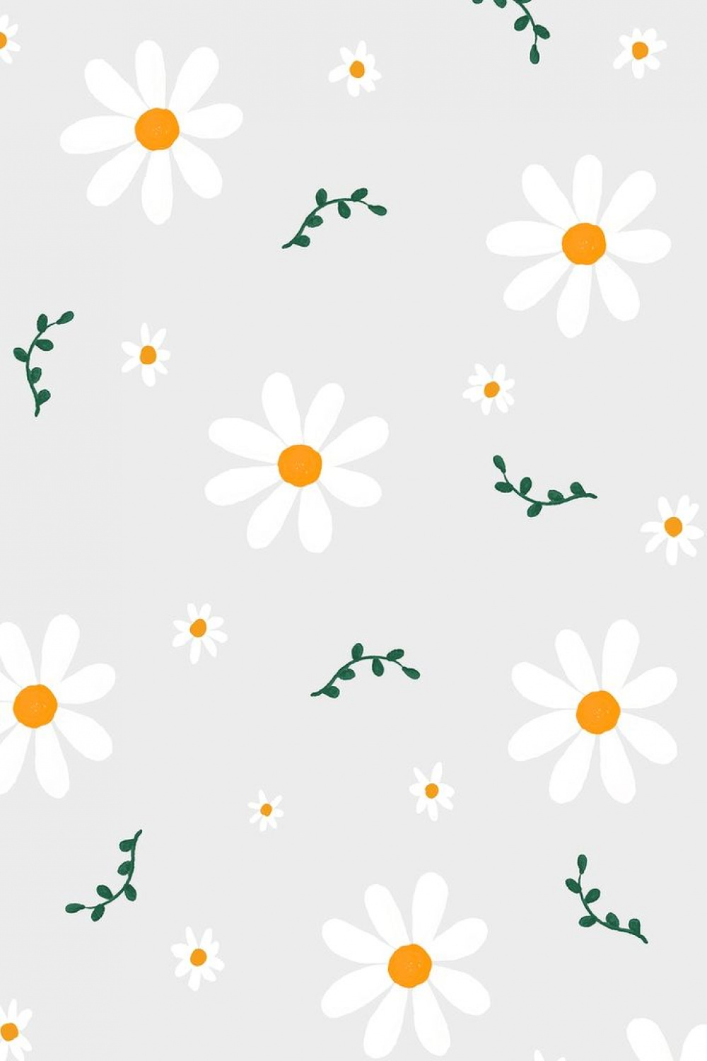 Download free vector of Daisy flowers patterned background vector