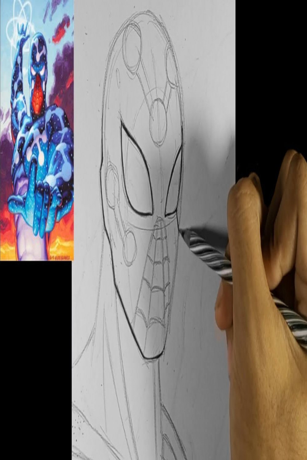Drawing Cosmic Spider Man  Spider-man Across The Spider Verse