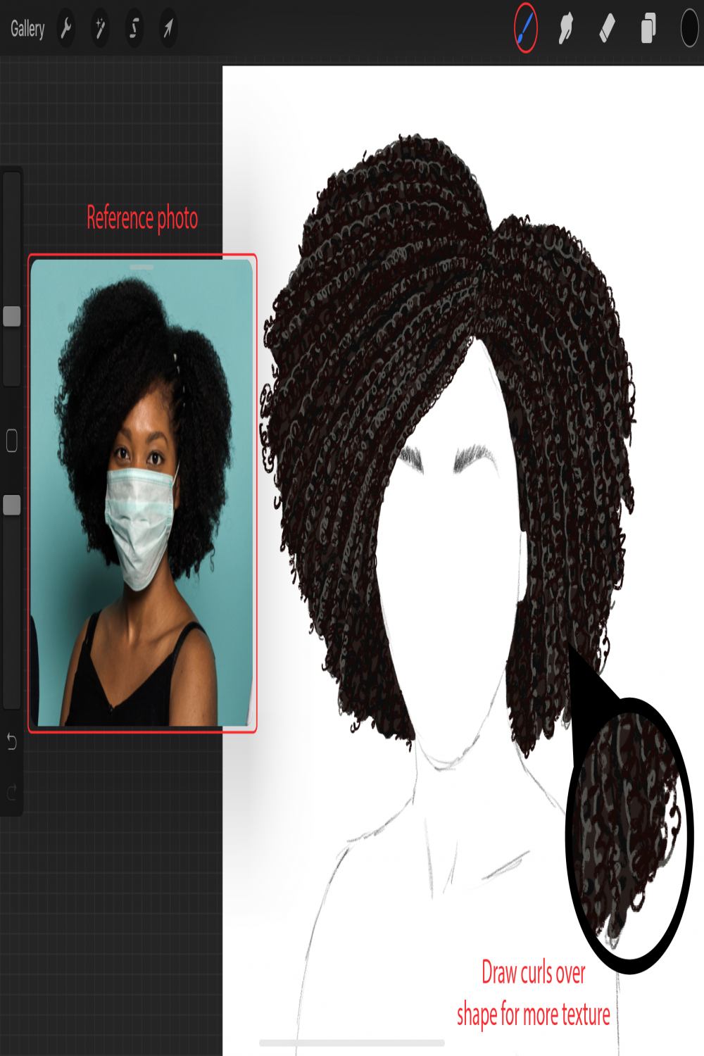 Drawing Hair in Procreate - Step by Step  Design Bundles