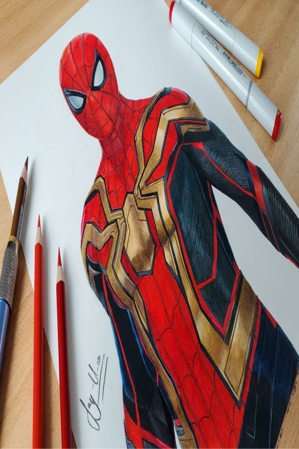 Drawing Spider-Man No Way Home  New Suit