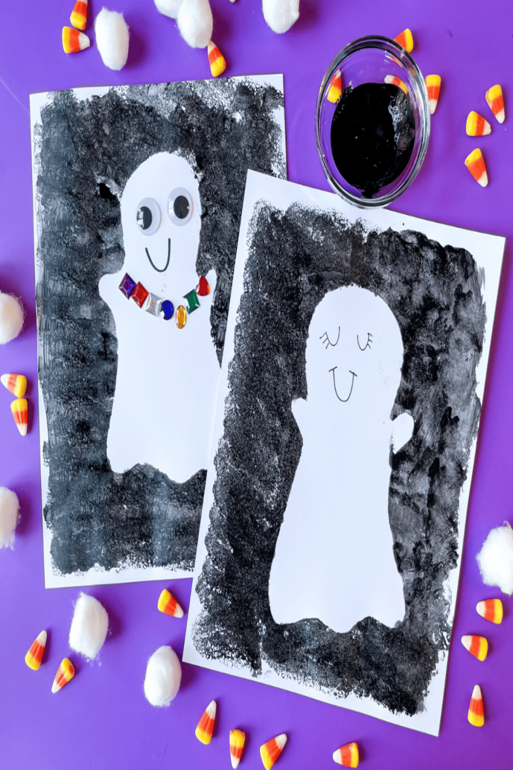 Easy Ghost Art for Kids - Friends Art Lab