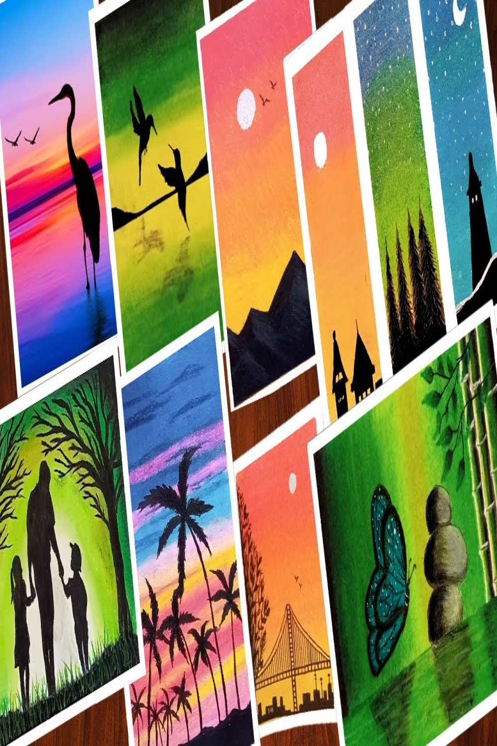 EASY OIL PASTEL DRAWING IDEAS - EASY PAINTING IDEAS