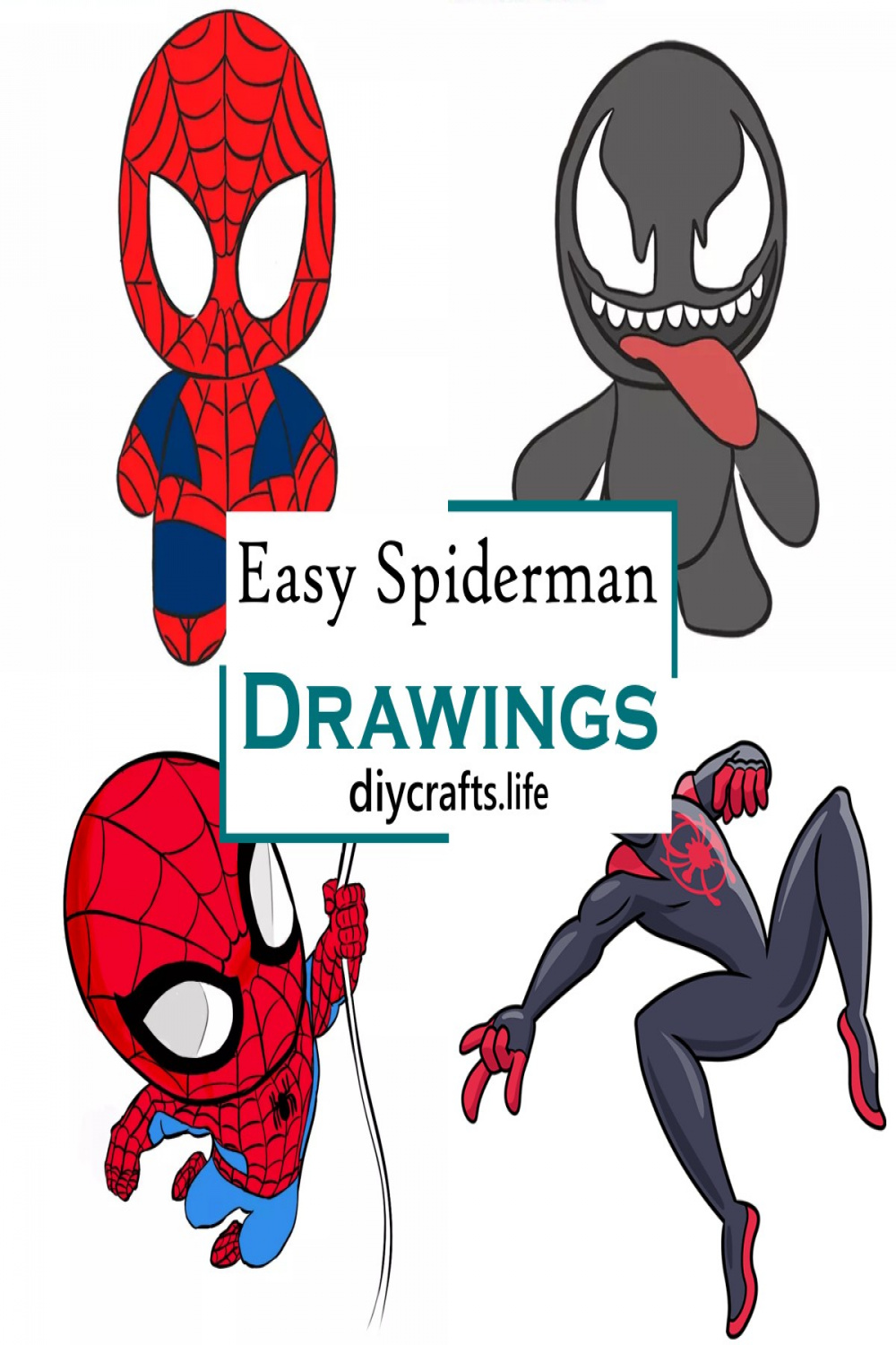 Easy Spider Man Drawing Ideas - DIY Crafts