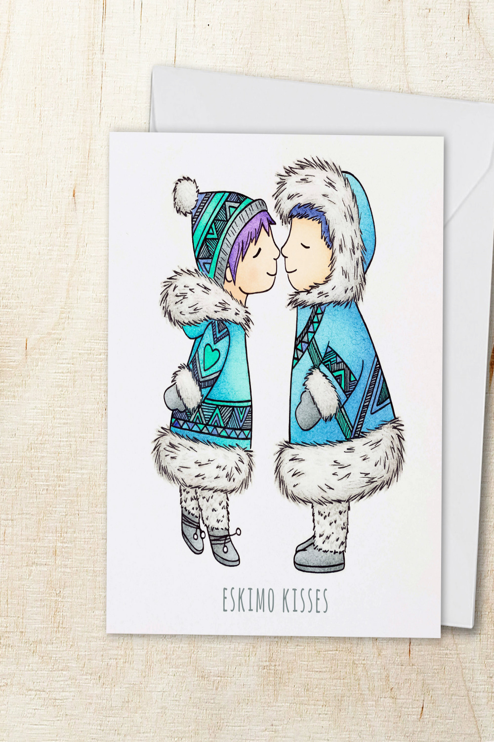 Eskimo Kisses Christmas Love Card Romantic Boyfriend - Etsy