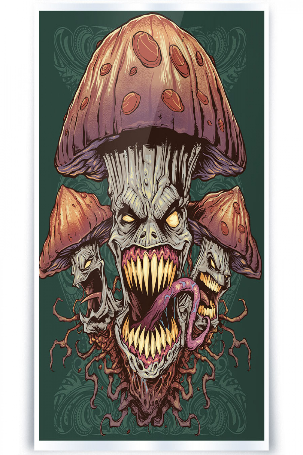 Evil Mushroom Art Print - Flyland Designs, Freelance Illustration