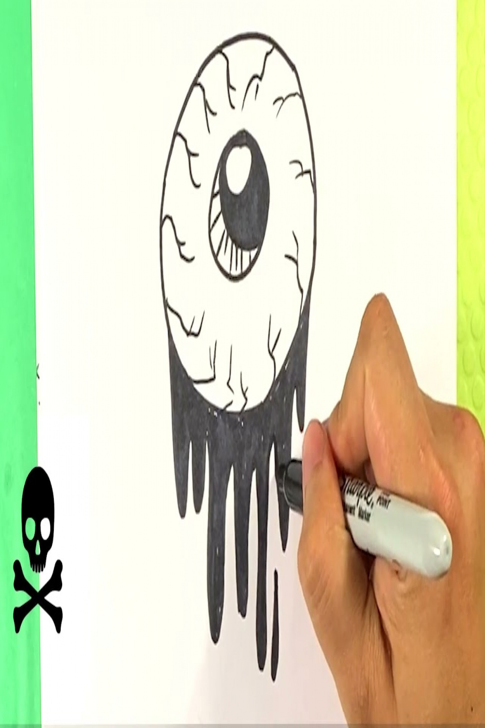 eyeball drip how to draw halloween drawings