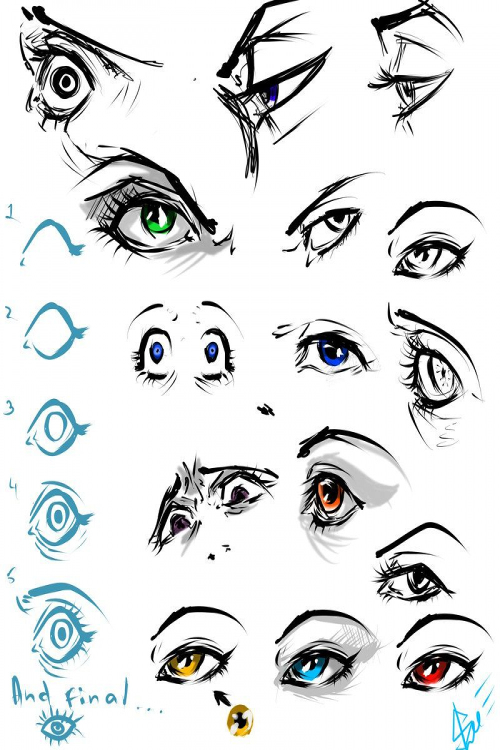 Eyes practice !!!! by Slavik-Lee on deviantART  Anime eye drawing