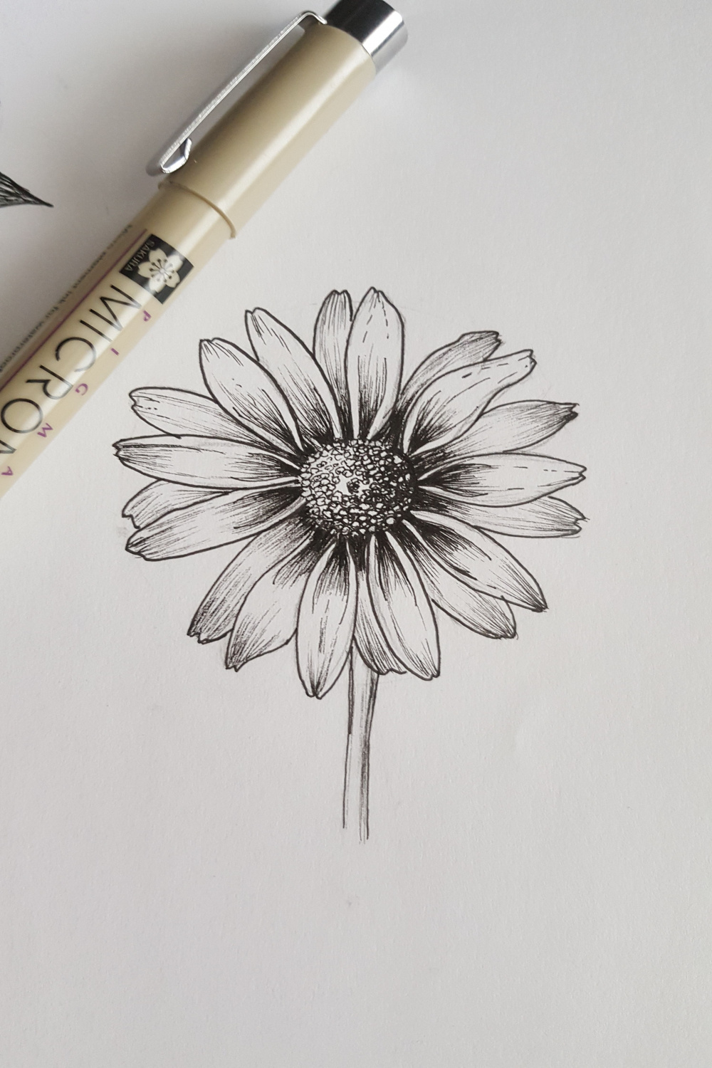 fineliner daisy! #daisy #inkdrawing #fineliner  Flower art