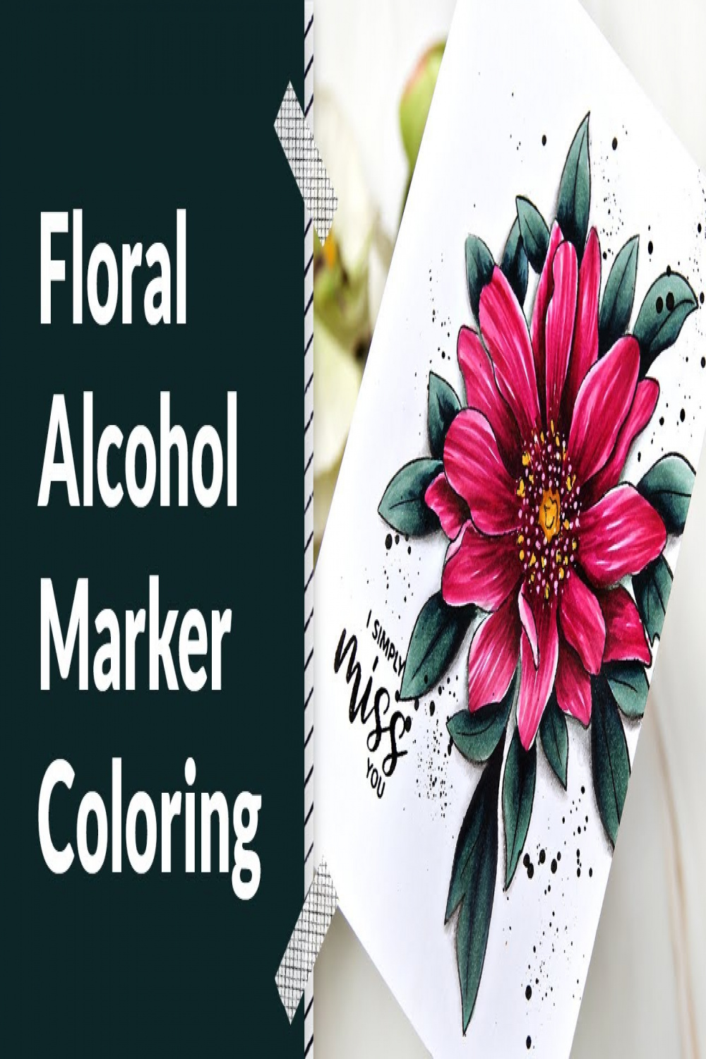 Floral Alcohol Marker Coloring