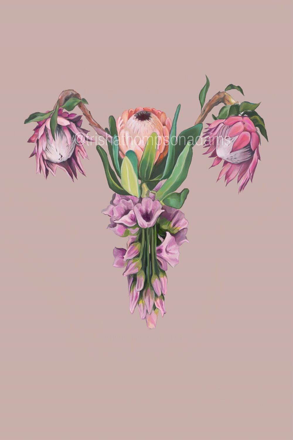 Floral Uterus Anatomy Art Print — Trisha Thompson Adams