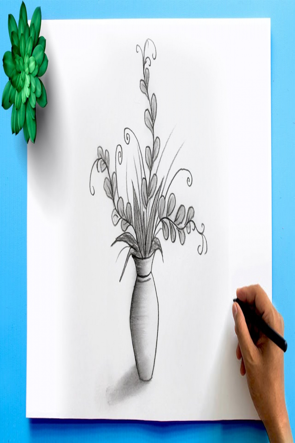 Flower vase Drawing  How to draw a flower vase easy step by step.