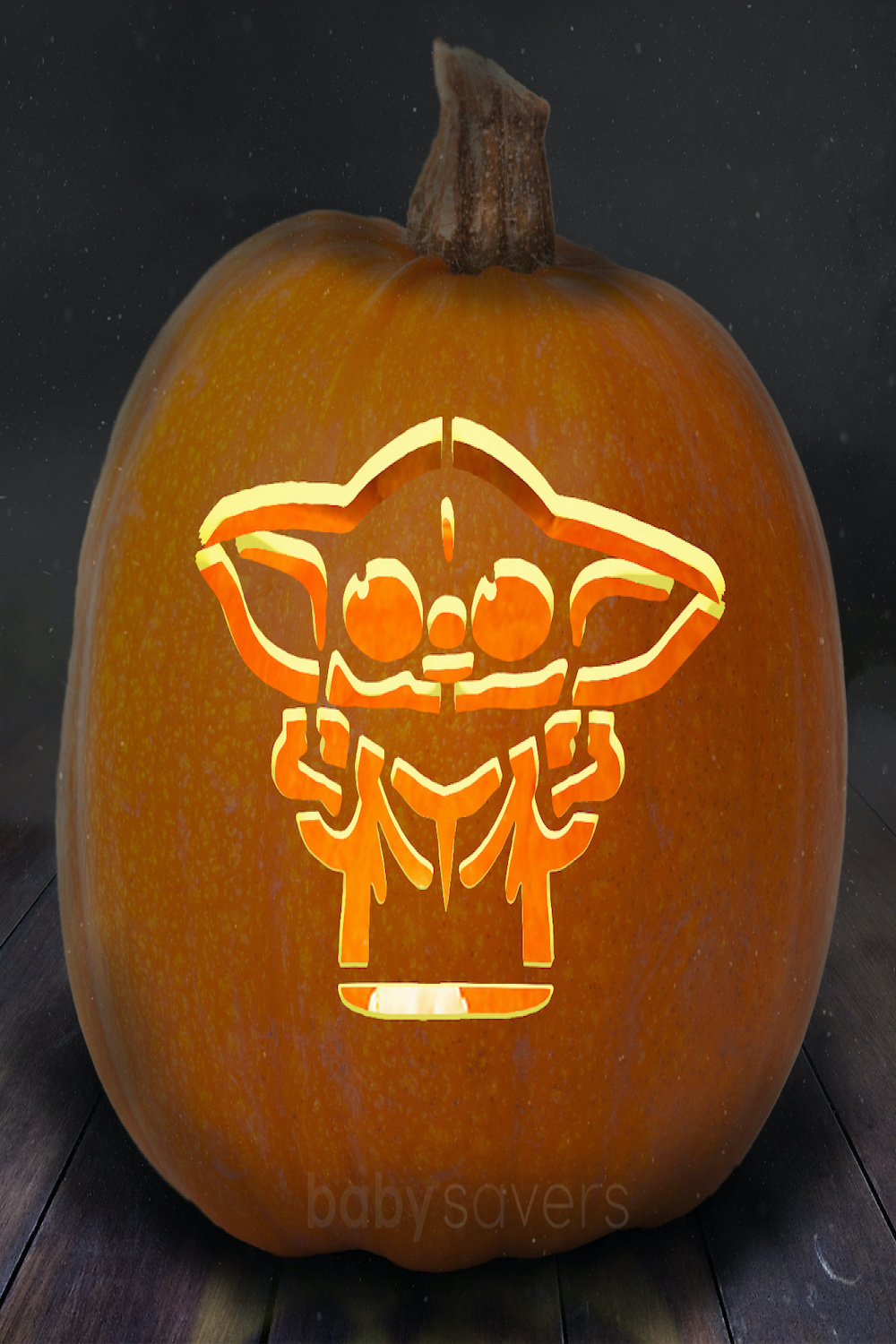 Free Baby Yoda Pumpkin Stencils for the Best Star Wars Halloween
