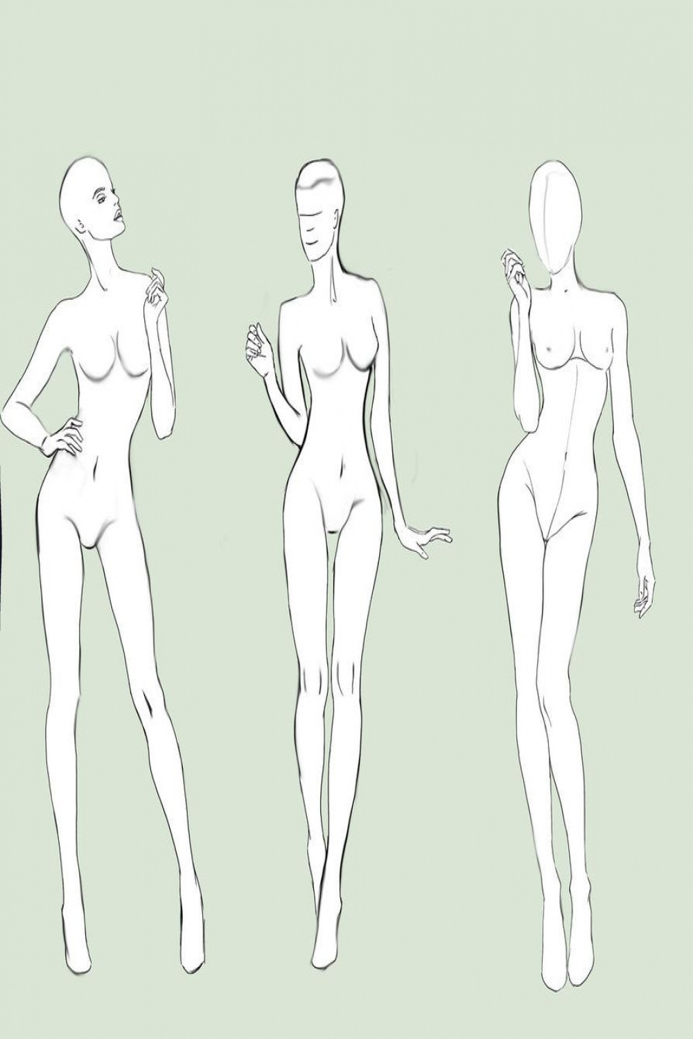 Free Fashion Bases by BasakTinli on DeviantArt  Model sketch