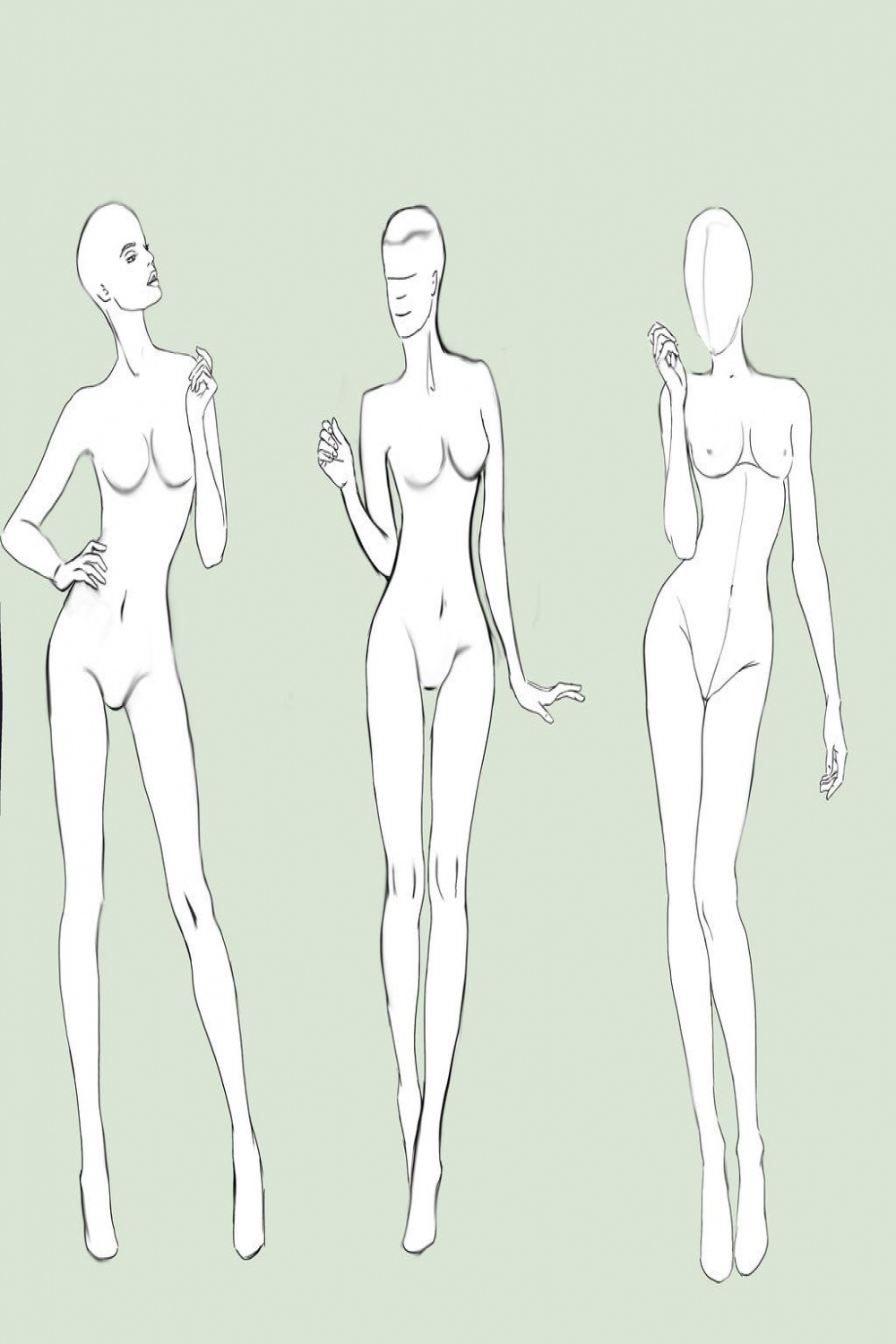 Free Fashion Bases by BasakTinli on deviantART  Model sketch